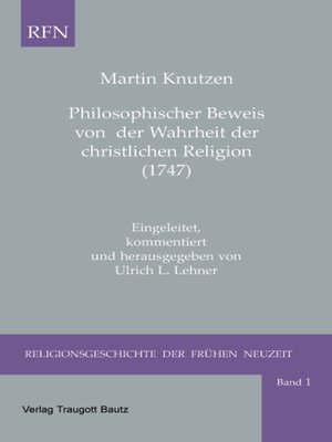 cover image of Philosophischer Beweis von der Wahrheit der christlichen Religion (1747)